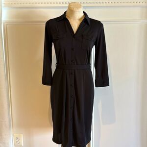 Talbots 3/4 Sleeve Button Down Collared Shirt Dress Size S